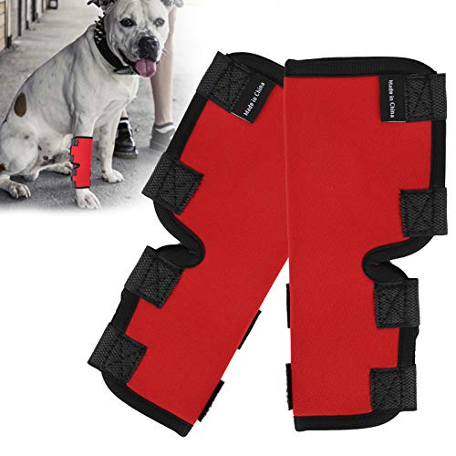 Zerodis Hundeknieschoner Elastic Injury Wound Leg Kniestütze Protector Recovery Kniegelenkwickel für Hunde(L) von Zerodis