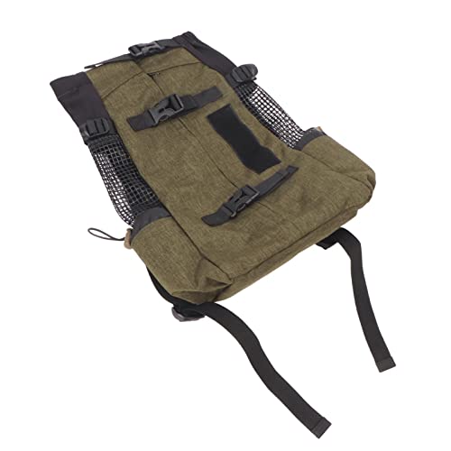 Hundetragerucksack Mehrzweck-Haustiertragerucksack Mehrzweck-Haustierrucksack Atmungsaktives Nylon-Mesh Tragbarer Katzen-Reiseträger für Outdoor-Fahrradreise-Rucksäcke (Gras-Grün) von Zerodis