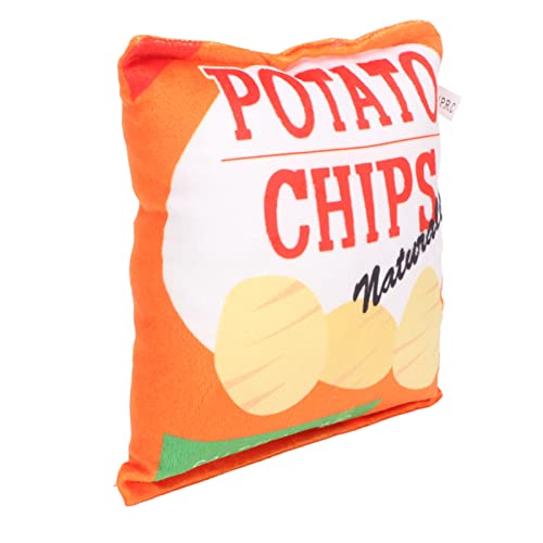 Zerodis Kartoffelchips-Plüsch-Hundespielzeug, Sicheres Quietschendes Hundespielzeug (Kartoffelchip-Orange) von Zerodis