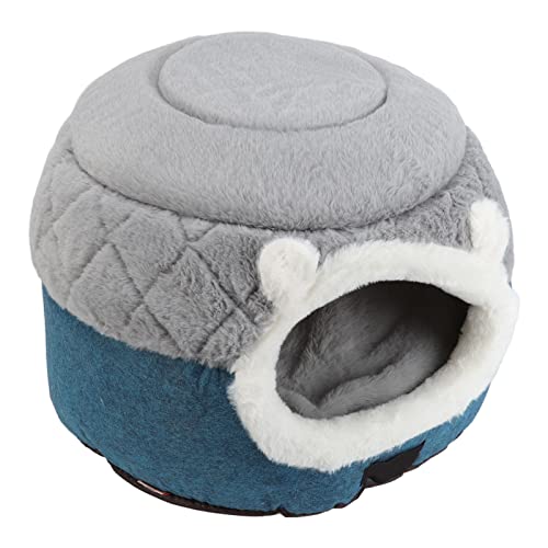 Zerodis Kitten Cave Bed Warm Cave Design All Seasons Comfortable Soft Warm Kitten Cave Bed for Cats Kittens Cat Bed Removable Soft Comfortable Semi (M) von Zerodis