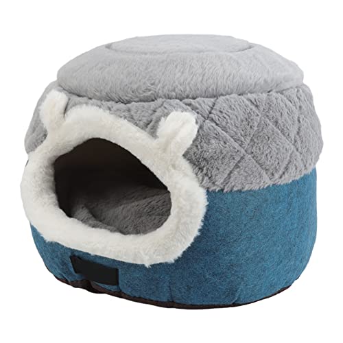 Zerodis Kitten Cave Bed Warm Cave Design All Seasons Comfortable Soft Warm Kitten Cave Bed for Cats Kittens Cat Bed Removable Soft Comfortable Semi (S) von Zerodis