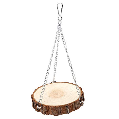 Zerodis Natürliche Holz Schaukel, Bett Korb Haus Spielzeug Vogel Schaukel für Hamster Gerbil Ratte Maus Mäuse Kleintierkäfig Barsch Stehen Spielzeug(Large) von Zerodis