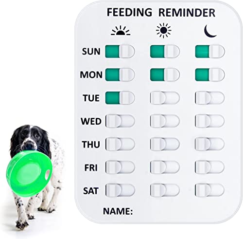 Zerodis Pet Feeding Reminder, Magnetic Dog Feeding Reminder Aufkleber Tägliche Anzeigetabelle Füttern Sie Ihre Welpen-Hundekatze Tägliche Anzeigetabelle für Haustiere(#1) von Zerodis