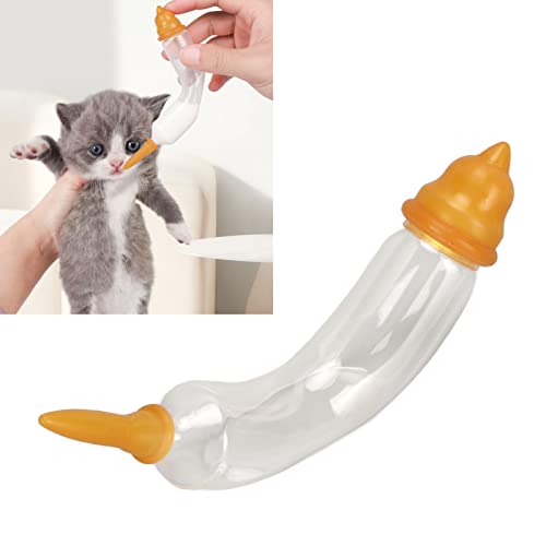 Zerodis Pet Milk Feeder Glass Changeable Arc Design Newborn Pet Milk Feeder für Kitten Puppy Hamster 10ml Kitten Milk Feeding Bottle von Zerodis