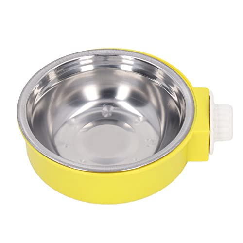 Zerodis Pet Puppy Food Water Bowl, Hanging Pet Food Bowl Kunststoffnapf Edelstahlnapf Abnehmbare Aufhängung für Katzen, Welpen, Vögel, Ratten, Meerschweinchen von Zerodis