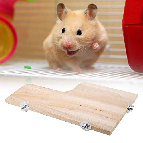 Eichhörnchen Holzplattform, Holzsprungbrett L-förmige kleine Haustierplattform Springen Klettern Sprungbrett Spielzeug Hamster Sprungbrett für Hamster Chinchilla Chipmunk von Zerodis