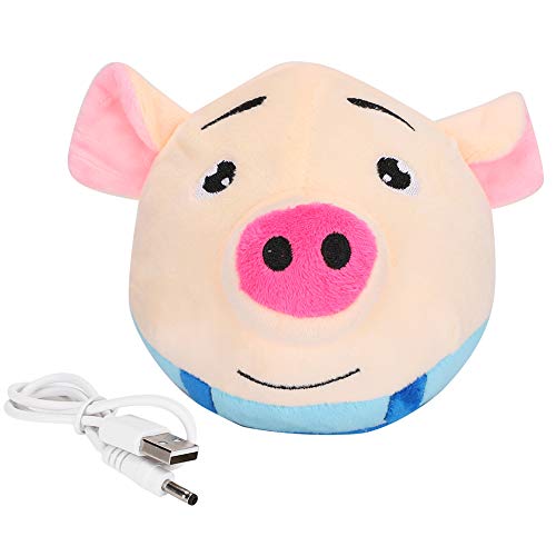 Springball für Haustiere, USB, Interaktives Cartoon-Schwein, Puppenball, Spielzeug, Elektrische Interaktion, Singen, Niedliches Hüpfendes Schwein, Automatisch (springendes von Zerodis