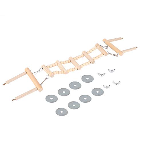 Vogelleiter Spielzeug, Holz Papageien Naturals Brücke Safe Chew Hängebrücke Hängen Vogel Kletterleiter für Liebe Vögel Finken Sittiche Nymphensittiche ConuresActivity- & Erlebnis-Spielcenter von Zerodis