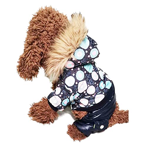 Zerodis Warmer Wintermantel für Hunde, Warme, Verdickte, Einteilige Daunenjacke für Haustiere, Haustierkleidung für Kaltes Wetter, Welpen-Winterkostüm für Kleine, Mittelgroße und Große Hunde von Zerodis