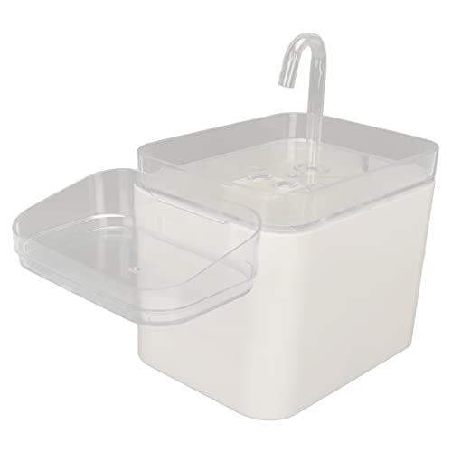 Zerodis Wasserspender für Haustiere, Leiser, Automatisch Zirkulierender Wasserspender für Haustiere mit Futternapf für Katzen und Hunde, 2 L von Zerodis