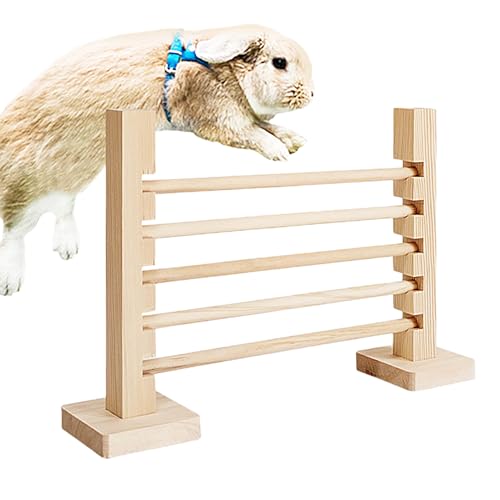 Kaninchensprungbar - Kiefernholz Kaninchen -Training Hindernis, Naturholz Hindernisspiel | Multifunktional einstellbares Spielzeug mit kleinem Tier, einfache Montagesprungstange für Kaninchen Agilität Kaninchensprungbar - Kiefernholz Kaninchen -Training Hindernis, Naturholz Hindernisspiel | Multifunktional einstellbares Spielzeug mit kleinem Tier, einfache Montagesprungstange für Kaninchen Agilität von Zestivra