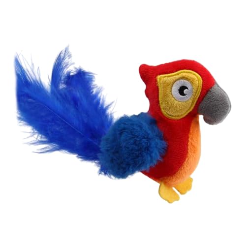 Zestivra Chirping Bird Cat Toy, Plüschvogelspielzeug Für Katzen,Plüsch Chirping Bird Pet Interactive Toy Innen Im Freien Simulation Swing Animal Figur Für Einsame Katzen Für Das Studienraum, von Zestivra