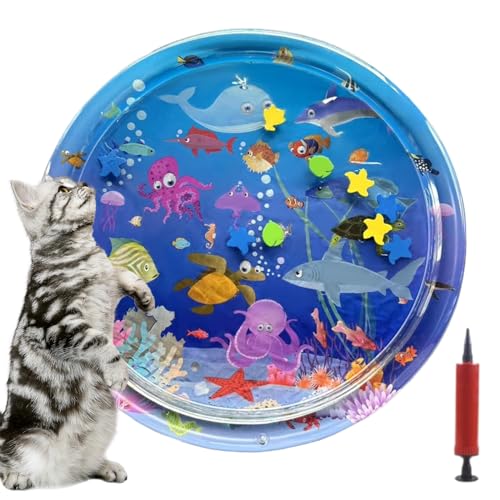 Zestivra Wassermatte Für Katzen - Sensorisches Wasser Fisch Spielzeug Für Katzen,Komfortable Kühlauflage Für Kleine Mittelgroße Und Große Tiere Bei Zestivra Wassermatte Für Katzen - Sensorisches Wasser Fisch Spielzeug Für Katzen,Komfortable Kühlauflage Für Kleine Mittelgroße Und Große Tiere Bei von Zestivra