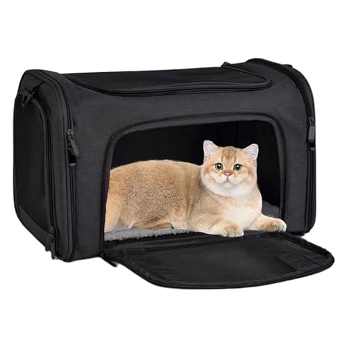 Atmungsaktive Haustiertasche – Reise-Hundebox, Haustier-Reisetasche, stabile belüftete Haustier-Tragetasche, Haustier-Reisetasche, Katzen-Outdoor-Netztasche für mittelgroße kleine Katzen und Hunde, 45 von Zestvria