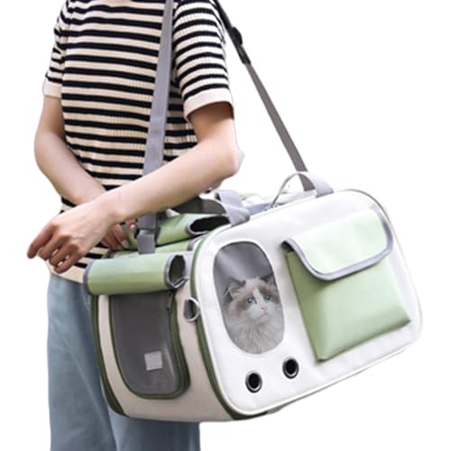 Haustier-Reisetasche – Haustier-Reisetasche, Reisetasche, faltbare Welpen-Tragetasche, Haustier-Tragetasche mit atmungsaktivem Netz-Design, Katzen-Outdoor-Netztasche für Welpen, Katzen, Tiere, Hunde, von Zestvria