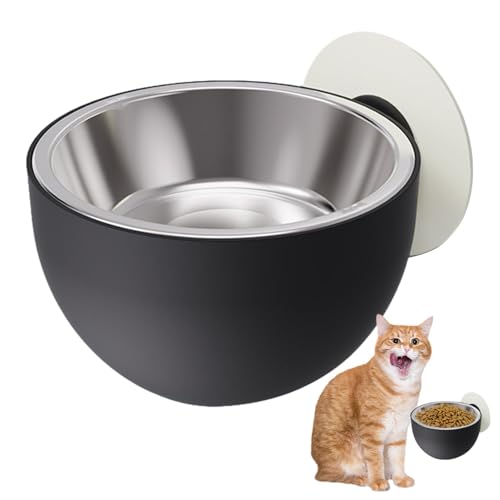 Wand Magnetic Hundeschale - Hundwasserschale, Edelstahl Haustier Hanging Bowl | Montierte Erhöhte Schüssel Für Hunde Und Katzen, Hundeschalen Zum Langsamen Essen, Welpe Langsam Fütterungshundesschale, von Zestvria