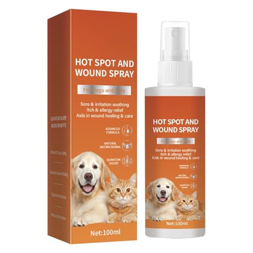 Zestvria Hundewundreiniger, Hund Wundspray,Pet Cuts Care Solution - Sanfte Hund und Katzenwundversorgung Recovery Spray für die Hautreparatur, sicher für alle Tiere von Zestvria