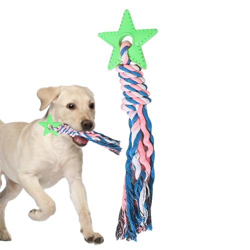 Zestvria Puppy Star Zahnspielzeug für Welpen, Kauspielzeug, wiederverwendbar, Seilball, Knoten-Training, Zähne, Hunde für mittelgroße und kleine Katzen von Zestvria