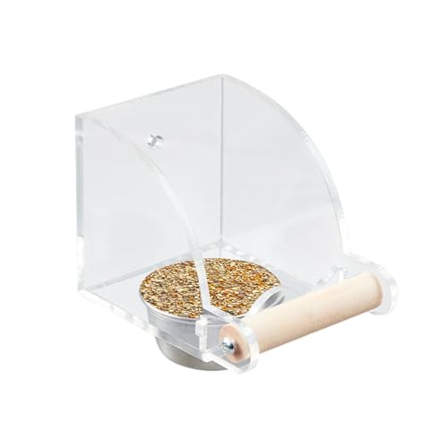 Zestvria Vogelhäuschen für Käfig, Vogelhilfekäfig,Transparenter Vogelkäfig -Wasserfuttermittel - Parrot Food Bowl -Vorräte, interaktiver Futterspielzeug, Fütterung von Schalen für Cockatiel von Zestvria