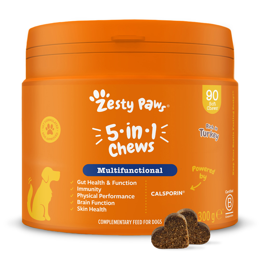 Zesty Paws 5-in-1 Chews Truthahn - Sparpaket: 2 x 90 Kautabletten von Zesty Paws