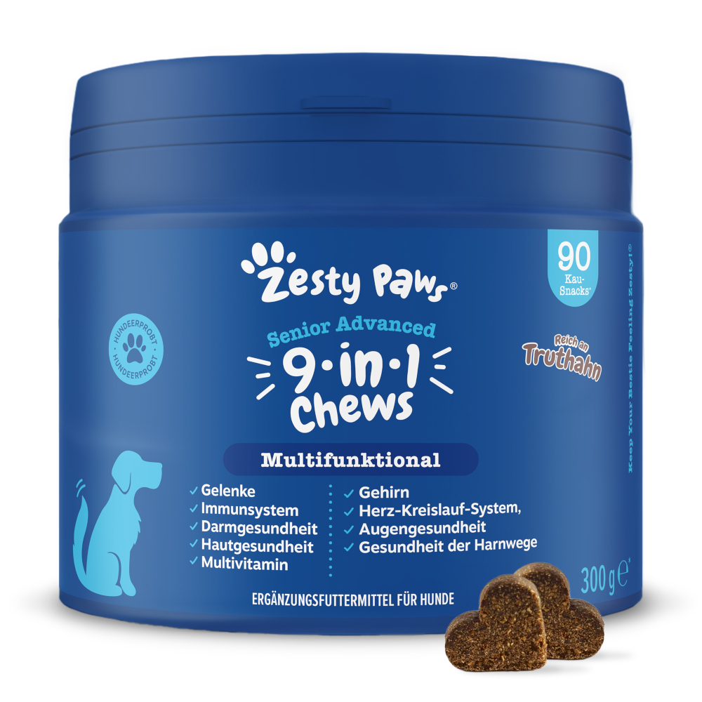 Zesty Paws Senior Advanced 9-in-1 Chews Truthahn -  90 Kautabletten von Zesty Paws