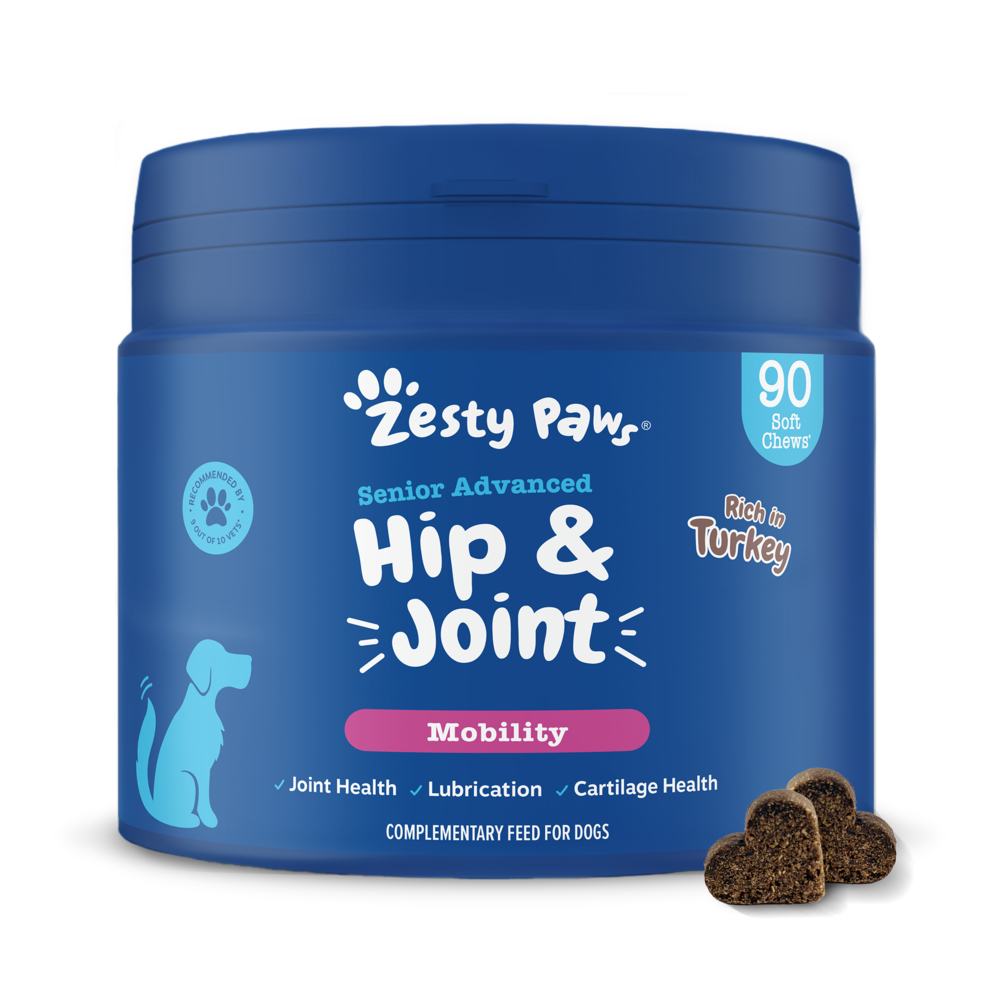 Zesty Paws Senior Hip & Joint Chews Truthahn - 90 Kautabletten von Zesty Paws