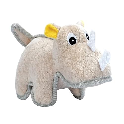 Zeus Plüschtier für Safari-Hunde, Nashorn, Grau, 15 cm von Zeus