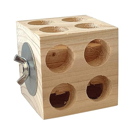 Zgehnao Haustier-Kletterspielzeug für Papageien, Schleifen von Holz, Kauspielzeug für Käfig, Vogel, Vögel, Backenzähne Spielzeug, Blockform von Zgehnao