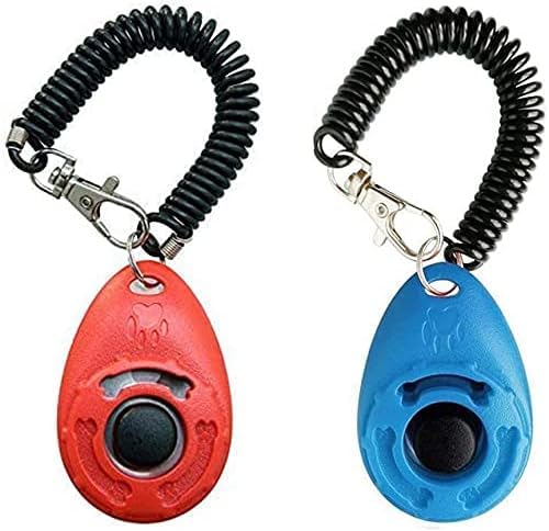 ZhangyiHot Clicker für Hundetraining, mit Handgelenkschlaufe, langlebig, leicht, einfach zu bedienen, Haustier-Trainings-Clicker für Katzen, Welpen, Vögel, Pferde, perfekt für Verhaltenstraining, 2 von ZhangyiHot