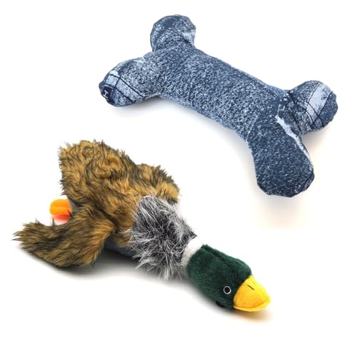 ZHONGYU Plüsch-Hundespielzeug Stockente Ente, quietschendes Hundespielzeug, Plüsch-Hundespielzeug für kleine und mittelgroße Hunde, 20,3 cm von ZhongYu