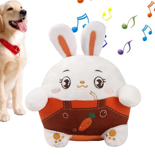 Hundeplüschspielzeug, Interaktives Hundetrainingsspielzeug, Pet Music Interaktiver Rollender Ball, Bounce Squeak Interaktives Puzzle-Hundespielzeug, Quietschendes Hundespielzeug, Waschbar Für von ZhuiYane