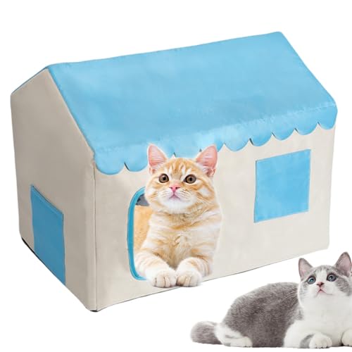 Cat Cooling House | Enclosed Cat Cooling House | All-Season Cooling House Shelter | Portable Cat Cooling House | Indoor & Outdoor Cat House for Porch, Garage & Balcony von Ziabxhn