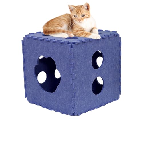 Cat House | Cat Bed Cave Soft Spliced Nest | Washable Cat Hideaway | Foldable Indoor Cat Cube | Cat Houses & Condos | Portable Cat House for All Cats and Small Dogs von Ziabxhn