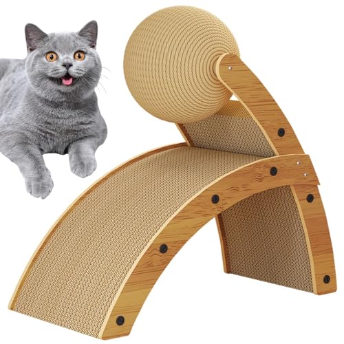 Cat Scratcher Board | Cat Scratch Pad | Wear-Resistant Vertical Cat Scratchers Wooden | Safe Pet Supplies Scratching Pads | Portable Cat Scratch Pad for Indoor Cats von Ziabxhn