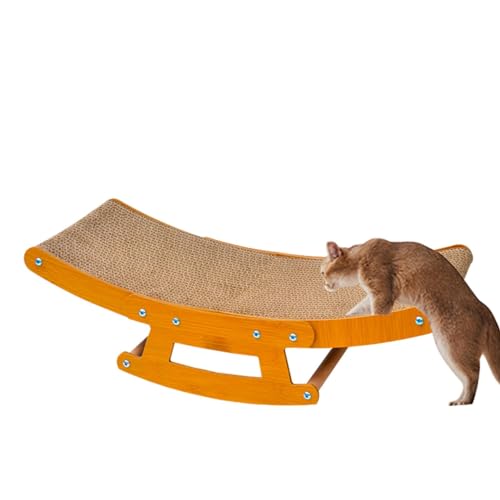 Cat Scratcher | Cat Scratching Pad | Corrugated Scratching Bed | 2-in-1 Multifunctional Scratch-Resistant Recycle Cat Scratcher | Curved Cat Scratching Pad for Furniture Protector & Indoor Cats von Ziabxhn