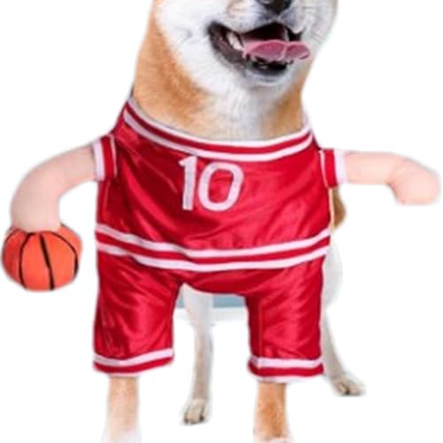 Dog Basketball Player Costume | Dog Costume | Basketball Costume Holding Ball | Adjustable Sports Outfit Costume | Comfortable Dog Costume for Halloween Costume von Ziabxhn