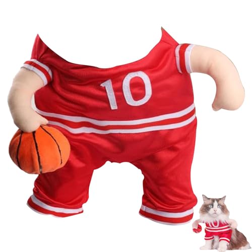 Dog Basketball Player Costume | Dog Costume | Basketball Costume Holding Ball | Adjustable Sports Outfit Costume | Comfortable Dog Costume for Halloween Costume von Ziabxhn