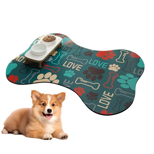 Dog Food Mat | Pet Feeding Mat | Non-Slip Cat Food Mat | Anti-Slip Dog Cage Foot Mat | Quick Dry Water Dispenser Mat | Dog Accessories Pet Supplies for Food and Water von Ziabxhn