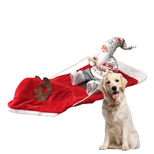 Pet Christmas Costumes | Christmas Dog Costume Outfit | Red Pet Clothes Outfit | Dog Red Hat Suit Clothes | Puppy Cosplay Costumes for Fancy Dress, Festivals & Christmas von Ziabxhn