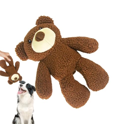 Ziabxhn Bear Dog Unbreakable | Indestructible Bear Dogs | Bite-Resistant Stuffed Plush Built-in Squeaker | Dog Squeaky Toy | Bear Dog Toys for Aggressive Chewers & Tough Heavy Duty Chewer Dog Toy von Ziabxhn