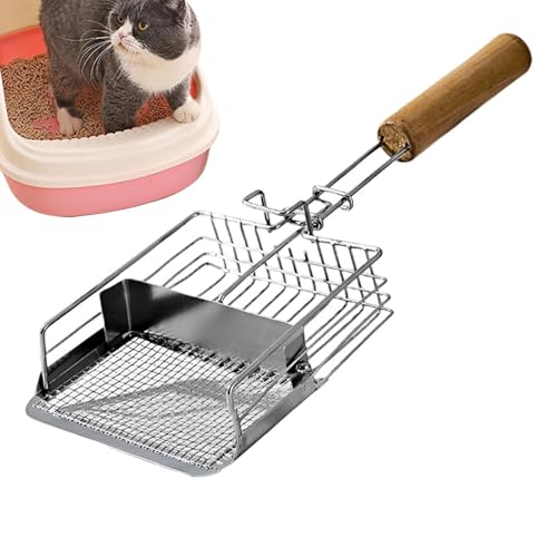 Ziabxhn Cat Litter Scoop | Litter Box Cat Scooper | Large Non-Stick Metal Poop Scooper | Pet Supplies | Ergonomic Handle Litter Scooper | Multifunctional Cat Poop Tool for Home Cattery Pet Shop von Ziabxhn