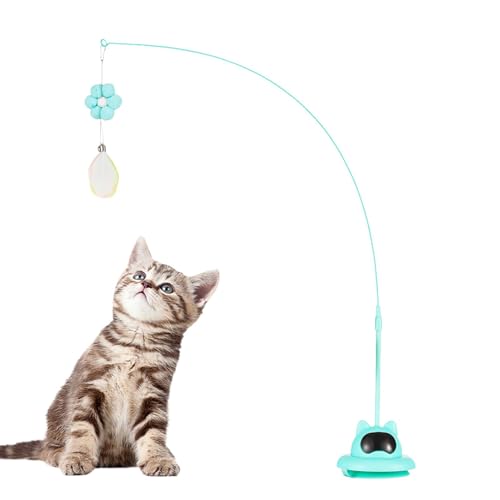 Ziabxhn Cat Wand Toy | Suction Cat Wand Toy | Interactive Cat Spring Toy | Cat Teaser Catcher Stick Toy | Indoor Cats Teaser Toy | Portable Suction Cat Wand Toy for Cat Interactive Toy von Ziabxhn