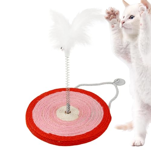 Ziabxhn Katzenfederspielzeug | Katzenspielzeug | Sisal Vertikaler Kratzbaum für Indoor-Katzen und Kätzchen von Ziabxhn