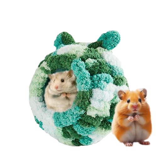 Ziabxhn Pet Cotton Nest | Warm Cotton Winter Squirrel Hide - Comfy Winter Small Pet House, Round Small Animal Bed For Hamster Frettchen Bunny von Ziabxhn