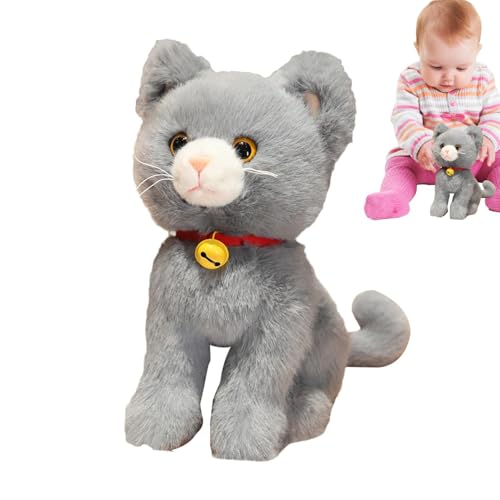 Ziabxhn Plush Animals Toys | Cotton Doll Plushies Toys | Realistic Plush Cat | Plushies Pillow Toy | Huggable Plush Doll | Portable Plush Animals Toys for Bedroom Decoration von Ziabxhn