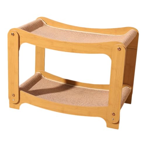 Zialofi Zweistöckiges Katzenbett mit Kratzbrett Aus Sisal Und Stabiler Holzstruktur für Aktivität Und Entspannung Der Katze, Größe XL Zialofi Zweistöckiges Katzenbett mit Kratzbrett Aus Sisal Und Stabiler Holzstruktur für Aktivität Und Entspannung Der Katze, Größe XL von Zialofi