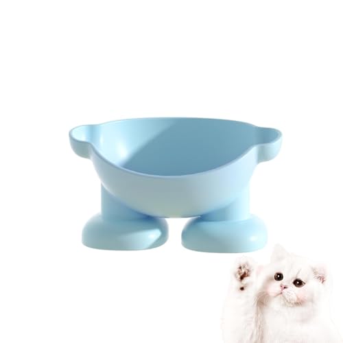 Cat Food and Water Bowl, Pet Bowls Cat,Small Dog Feeder um 15 Grad geneigte Welpenclips – Kompakte Station für stabile Futterstation für Haustiere von Ziennhu