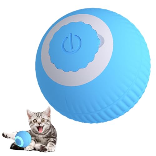 Katzenbälle, USB-Katzenball, wiederaufladbar, selbstrollend, verstellbar, beweglich, automatische Geschwindigkeit, für Haustiere, Katzen, Hunde, Kätzchen von Ziennhu