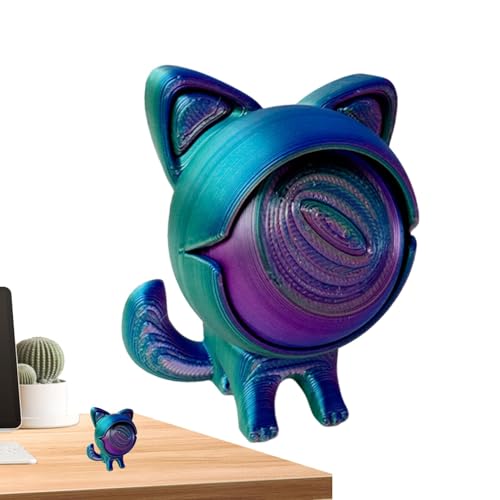 Katzenspielzeug mit einem Auge, 3D-Drucktiere, bunte Tierskulptur, bewegliches Auge-Spielzeug, kühle Dekoration für Schlafzimmer, Armaturenbrett von Ziennhu