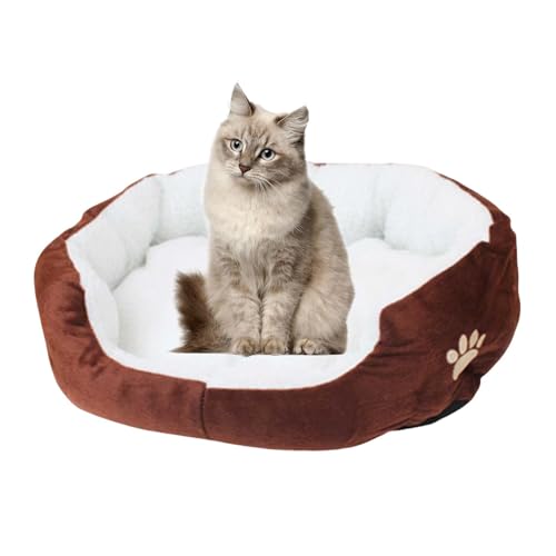 Ziennhu LucyBalu® Dinghy Katzenbett | Katzenkissen | Bett | Korb für große und kleine Katzen | Kissen für weich und bequem | Donut | Bett für drinnen | Schlafen von Ziennhu